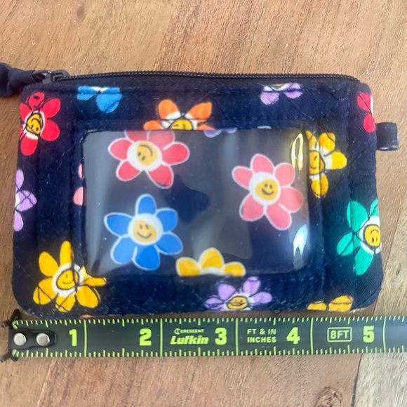 Vera Bradley Zip ID Card Holder Rainbow Daisy - Picture 5 of 6